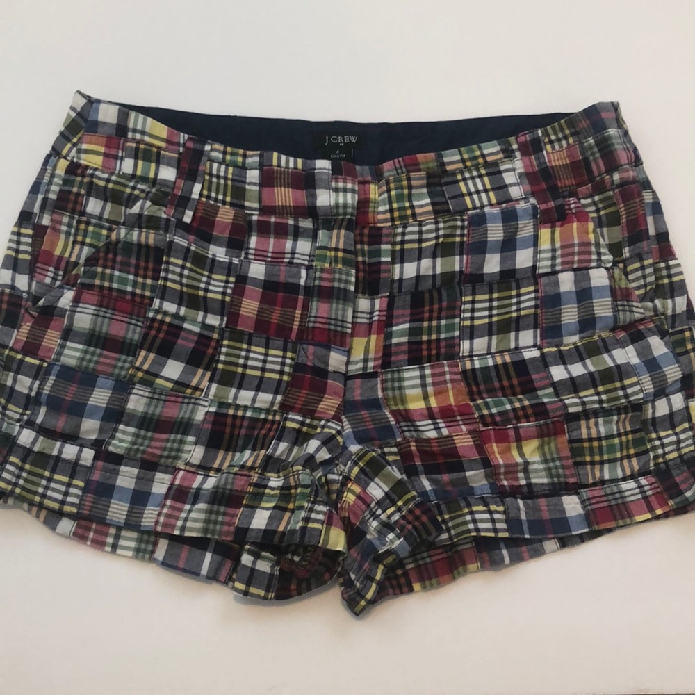 j. crew plaid shorts